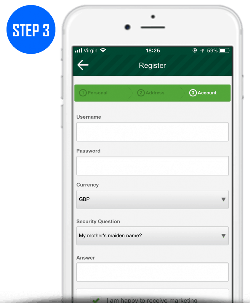 Paddy Power Sign Up Process Step 3