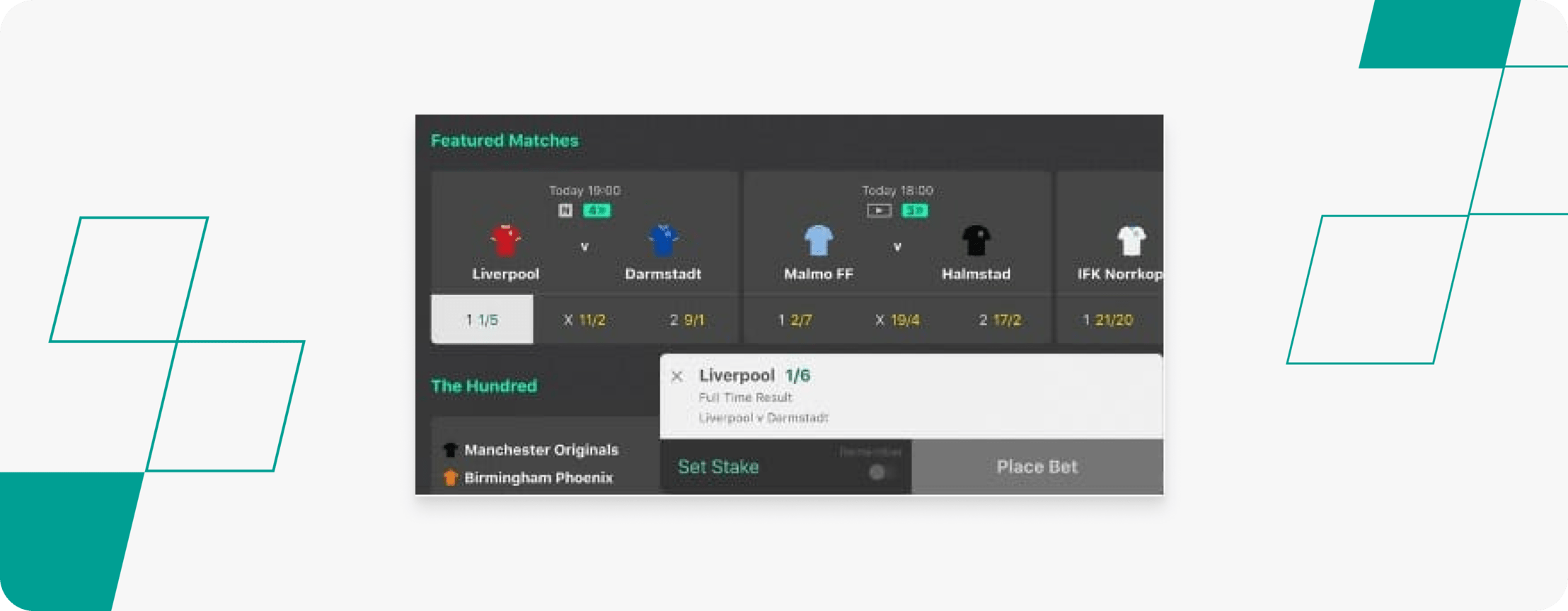 bet365 Place Bet Screenshot