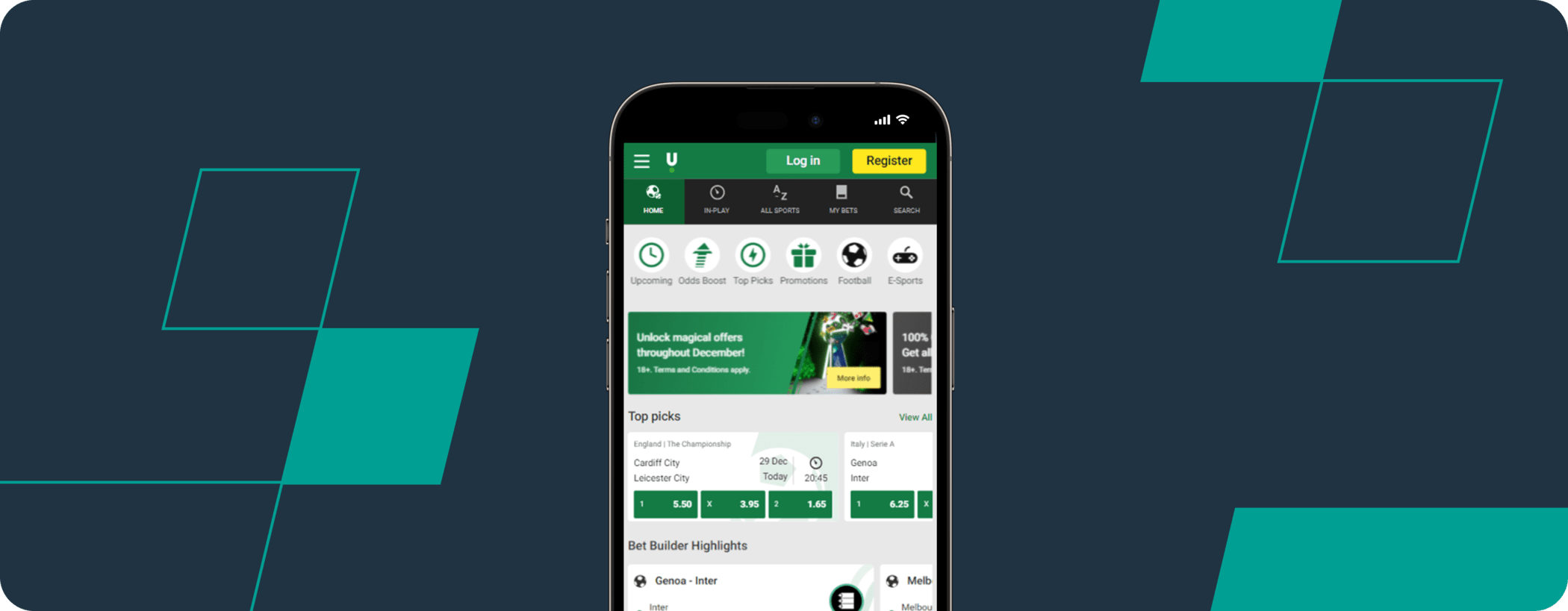 unibet mobile app screenshot