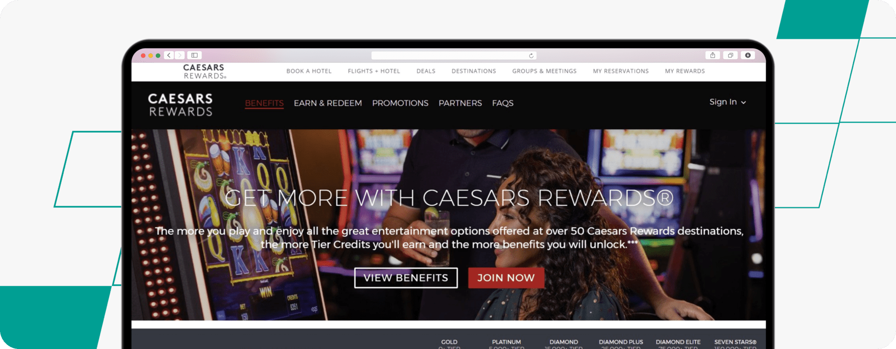 caesars vip desktop screenshot